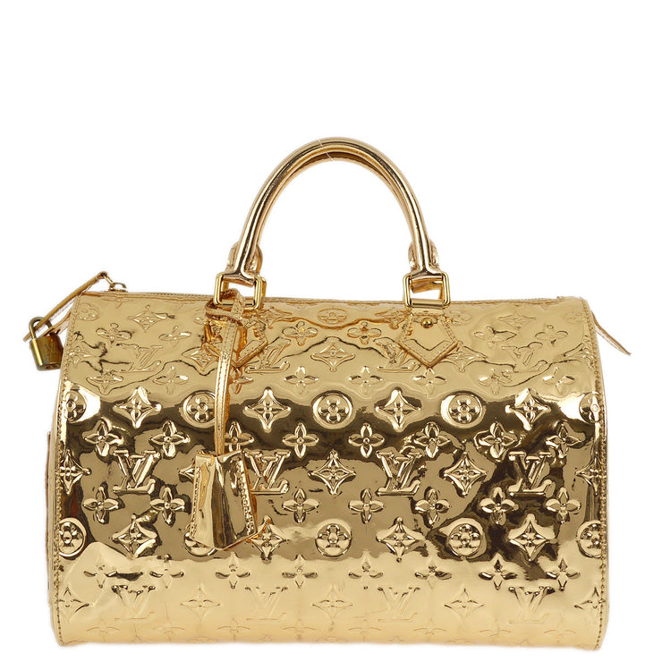 Louis Vuitton 2006 Gold Monogram Miroir Speedy 35 Handbag M95785