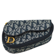 Christian Dior 1998 Navy Saddle Trotter Pouch Bag