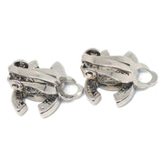 Chanel CC Rhinestone Earrings Clip-On Silver 08V