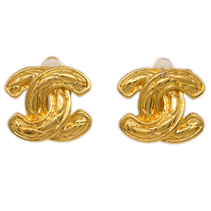 Chanel Gold CC Earrings Clip-On 2433