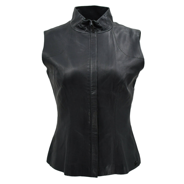 Chanel Sleeveless Vest Jacket Charcoal Gray #38 02A