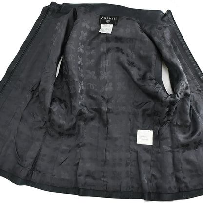 Chanel Sleeveless Vest Jacket Charcoal Gray #38 02A