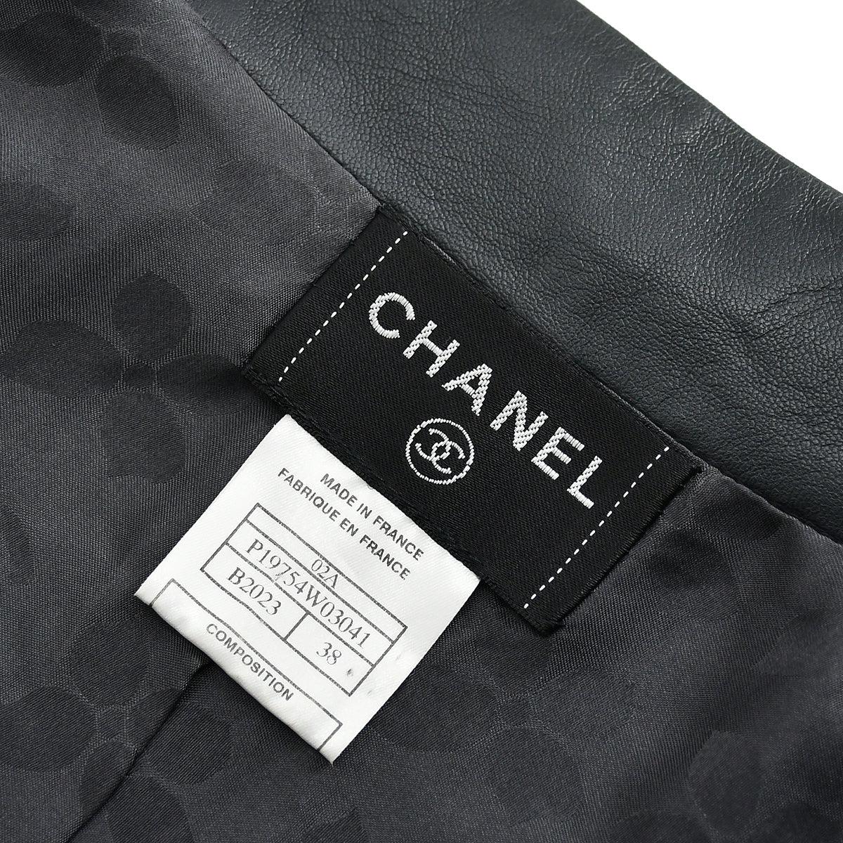 Chanel Sleeveless Vest Jacket Charcoal Gray #38 02A