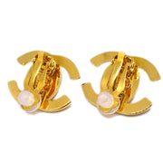 Chanel CC Turnlock Earrings Clip-On Gold Small 97P