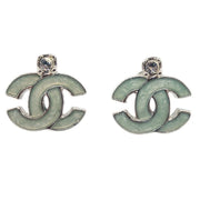 Chanel Mini CC Pierced Earrings Silver 04P