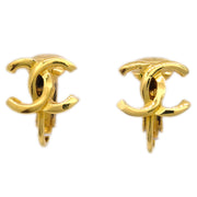 Chanel CC Earrings Clip-On Gold 233