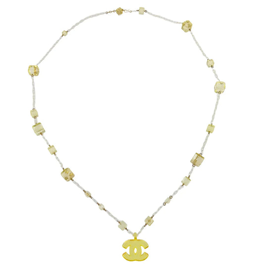 Chanel CC Pendant Necklace Yellow 01P