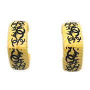 Chanel Pierced Earrings Yellow Acrylic 02P