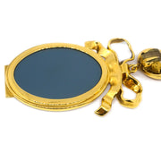 Chanel Mirror Earrings Clip-On Gold