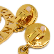 Chanel Hoop Gold Costume Pearl Clip-On Earrings