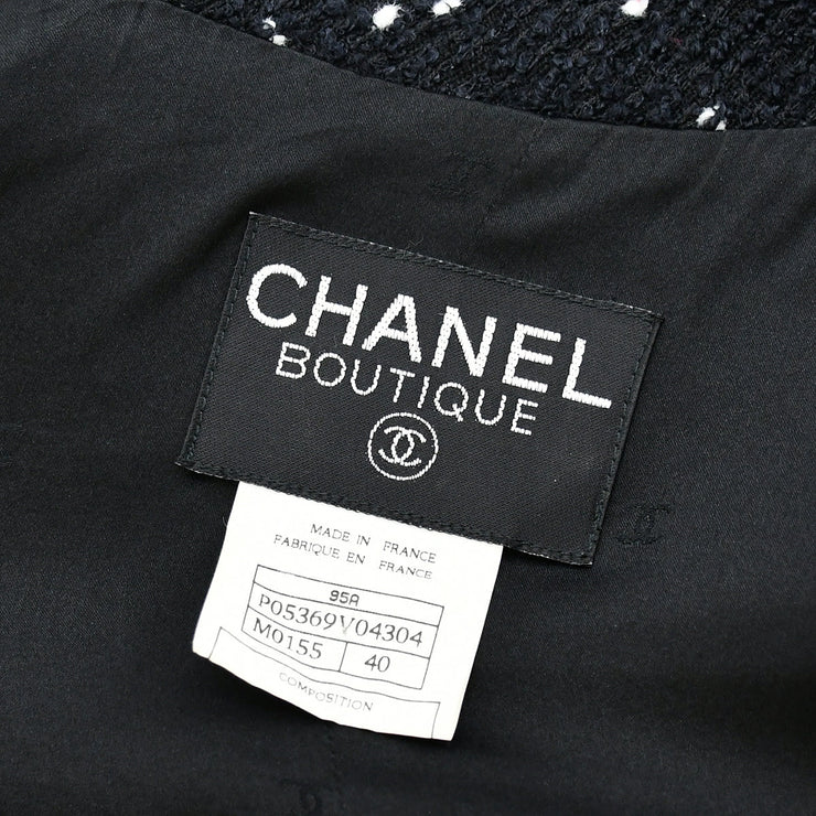 Chanel Single Breasted Jacket Black 95A #40