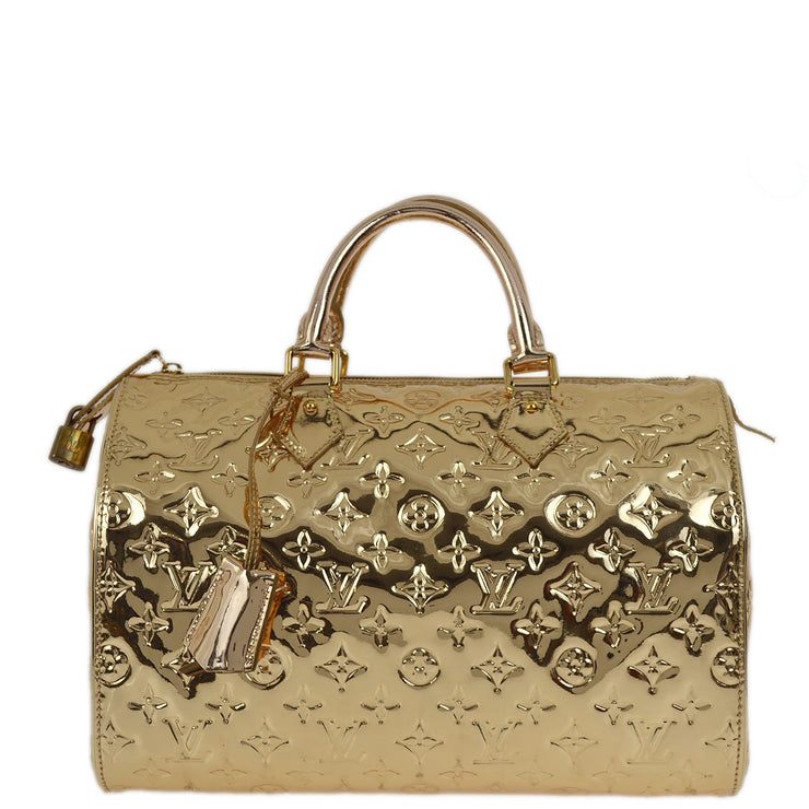 Louis Vuitton 2006 Gold Monogram Miroir Speedy 35 Handbag M95785