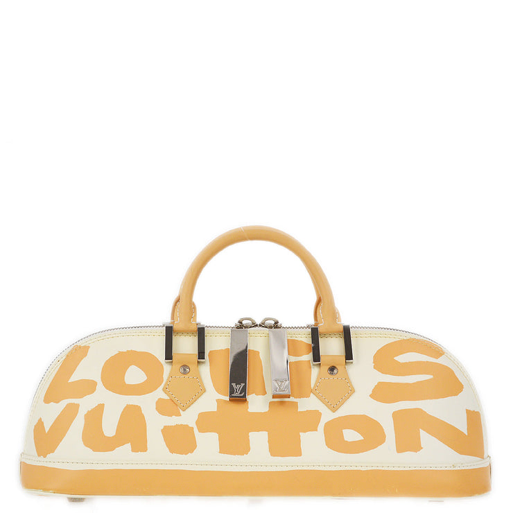 Louis Vuitton 2001 Beige Graffiti Alma Horizontal Handbag M92176