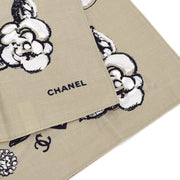 Chanel Scarf Gray Cotton Small Good