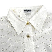 Chanel Shirt Blouse White #36