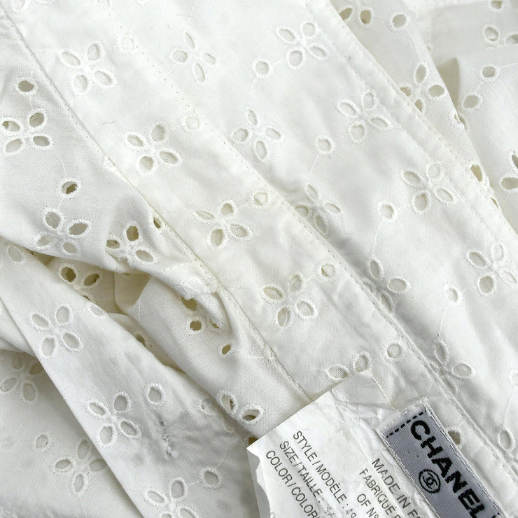 Chanel Shirt Blouse White #36