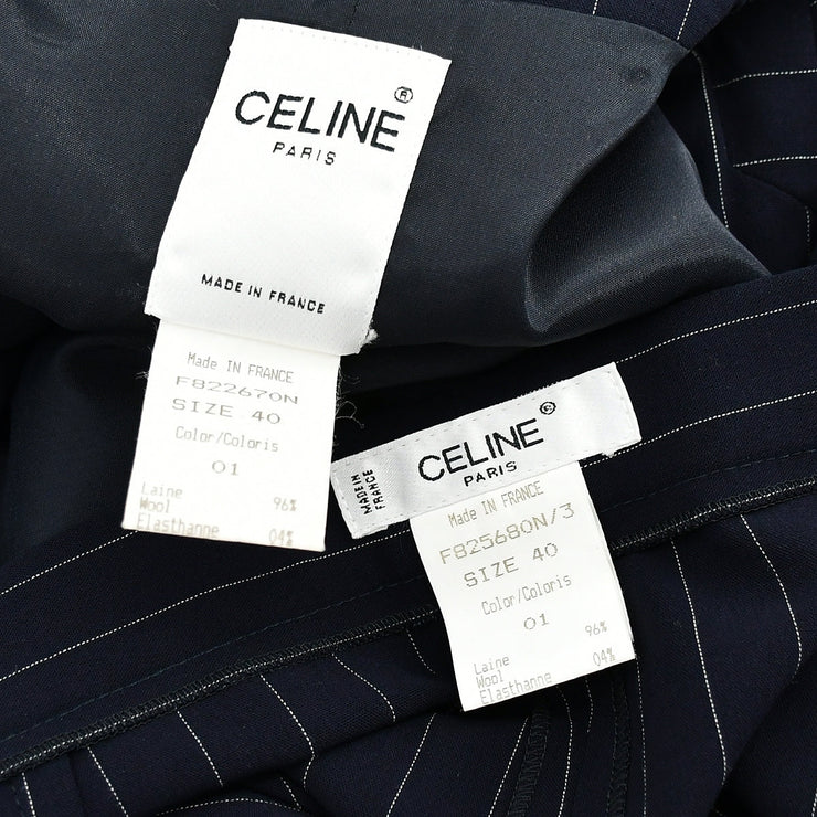 Celine Setup Suit Jacket Pants Navy #40