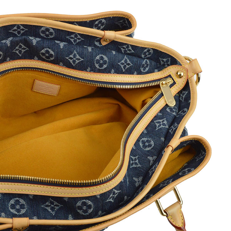 Louis Vuitton 2006 Blue Monogram Denim Cabas Raye GM 2way Tote M95336