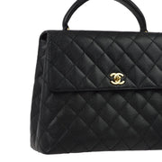 Chanel 2001-2003 Black Caviar Kelly Handbag