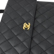 Chanel 2001-2003 Black Caviar Kelly Handbag