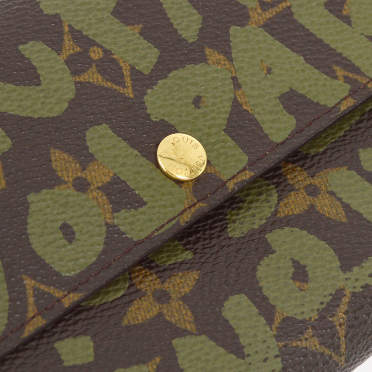 Louis Vuitton 2001 Monogram Graffiti Portefeuille Sarah Wallet M92188