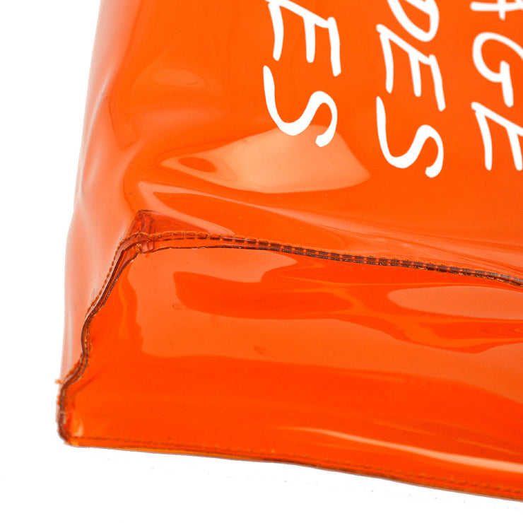 Hermes Orange Vinyl Kelly Beach Handbag