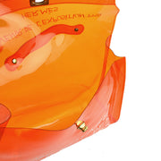 Hermes Orange Vinyl Kelly Beach Handbag