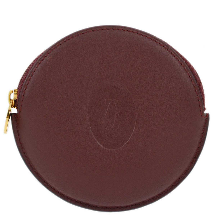 Cartier Coin Purse Wallet Bordeaux