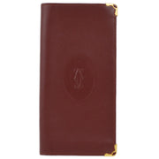 Cartier Bifold Wallet Purse Bordeaux