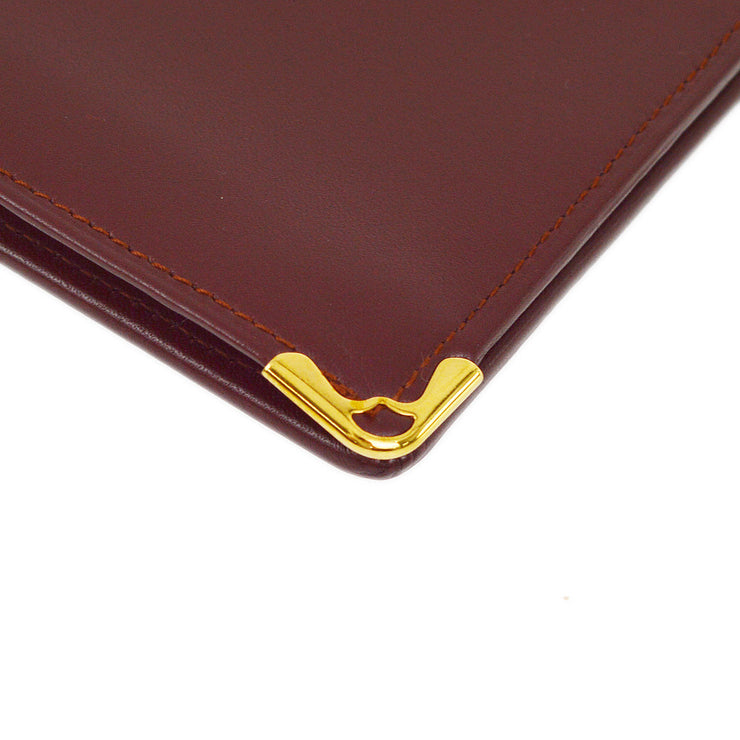 Cartier Bifold Wallet Purse Bordeaux