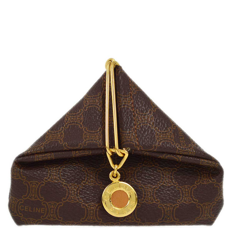 Celine Brown Macadam Coin Purse Wallet