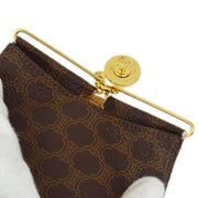 Celine Brown Macadam Coin Purse Wallet