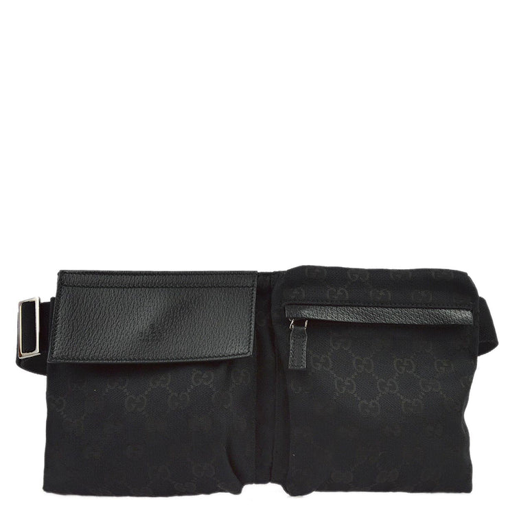 Gucci Black GG Waist Bum Bag