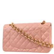 Chanel 2003-2004 Pink Caviar Medium Classic Double Flap Shoulder Bag