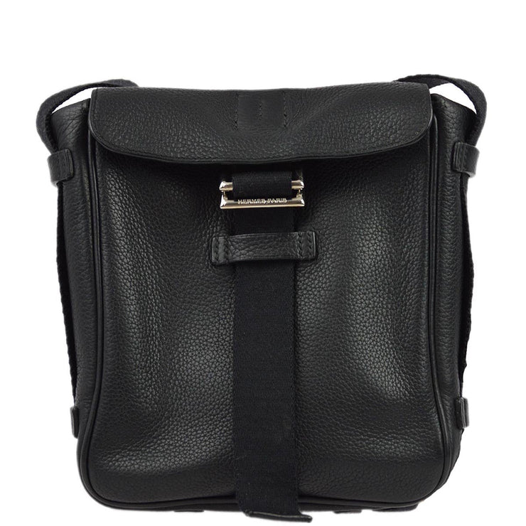 Hermes 2007 Black Taurillon Clemence Tibet PM Shoulder Bag