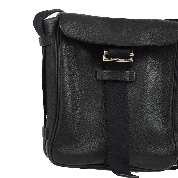 Hermes 2007 Black Taurillon Clemence Tibet PM Shoulder Bag