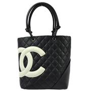 Chanel 2003-2004 Black Calfskin Cambon Ligne Tote Handbag