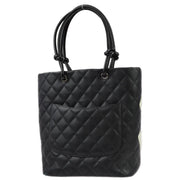 Chanel 2003-2004 Black Calfskin Cambon Ligne Tote Handbag