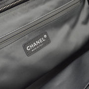 Chanel 2006-2008 Black Lambskin Choco Bar Tote Handbag