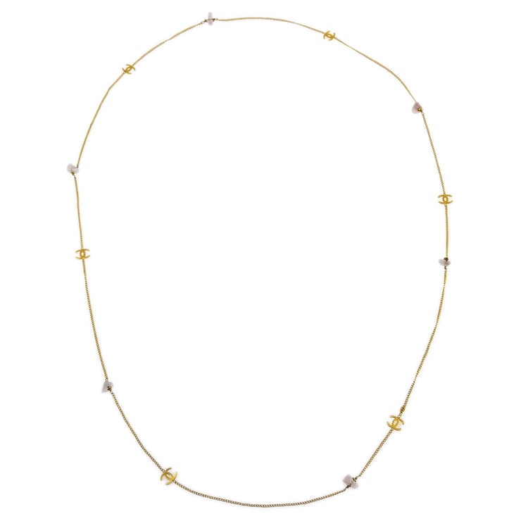 Chanel CC Stone Gold Chain Necklace 97A