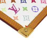 Louis Vuitton 2003 White Multicolor Pochette Cles Coin Purse M92655