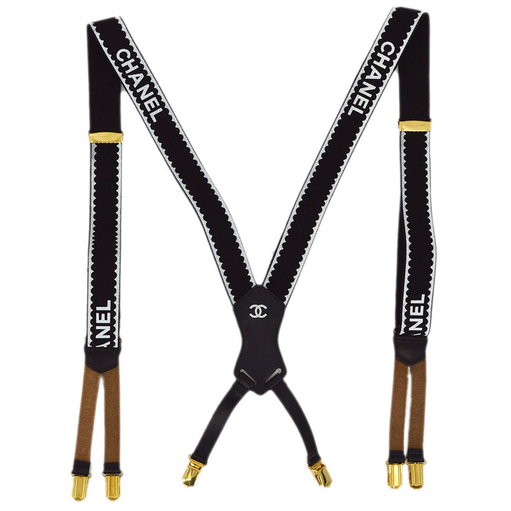 Chanel Black Suspenders Small Good