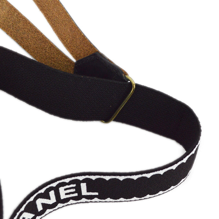 Chanel Black Suspenders Small Good