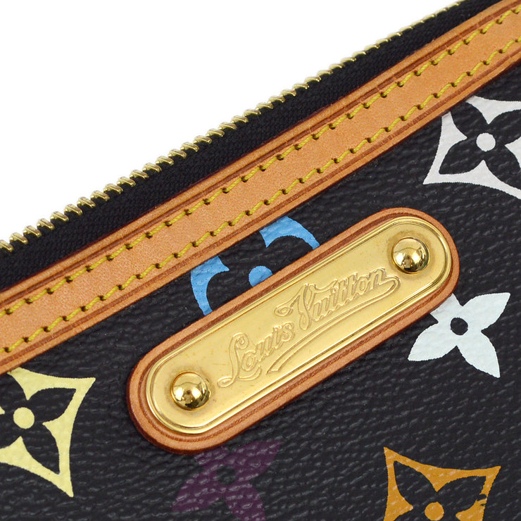 Louis Vuitton 2009 Black Multicolor Pochette Milla MM Handbag M60097