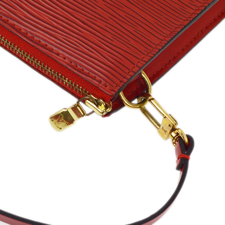 Louis Vuitton 2002 Red Epi Pochette Accessoires Pouch Handbag M52947