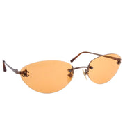 Chanel Sunglasses Eyewear Orange Small Good