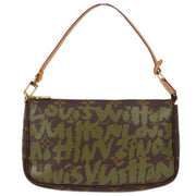 Louis Vuitton 2001 Khaki Graffiti Pochette Accessoires Handbag M92191