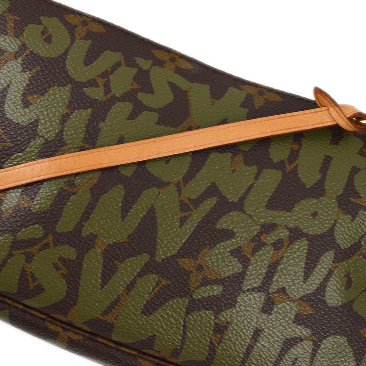 Louis Vuitton 2001 Khaki Graffiti Pochette Accessoires Handbag M92191