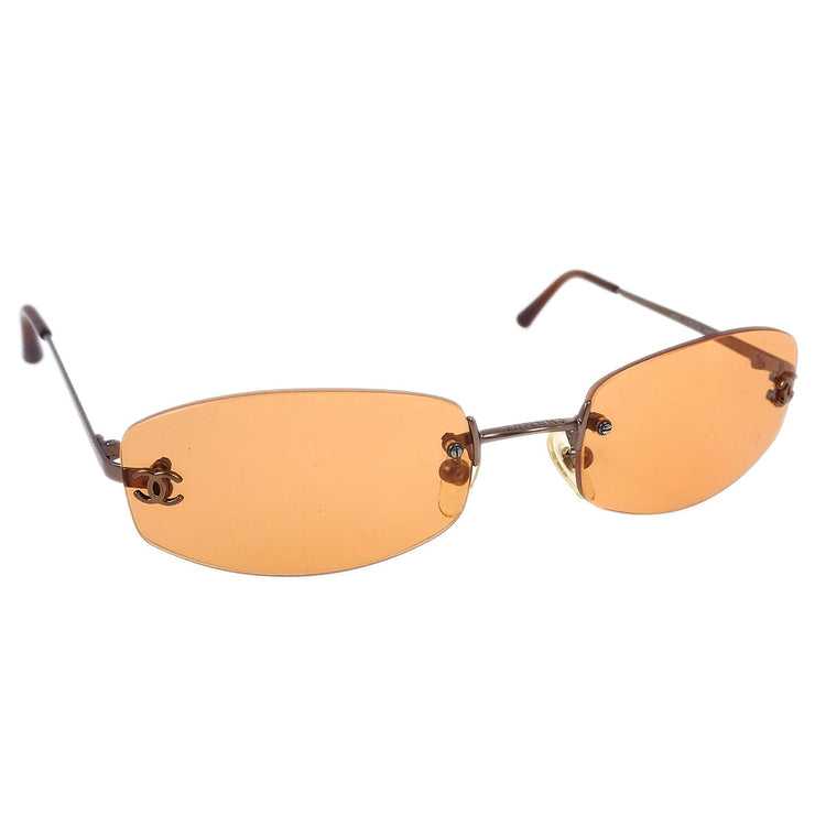 Chanel Sunglasses Eyewear Orange Small Good