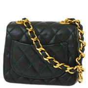 Chanel Green Lambskin Classic Flap Micro Bum Belt Bag